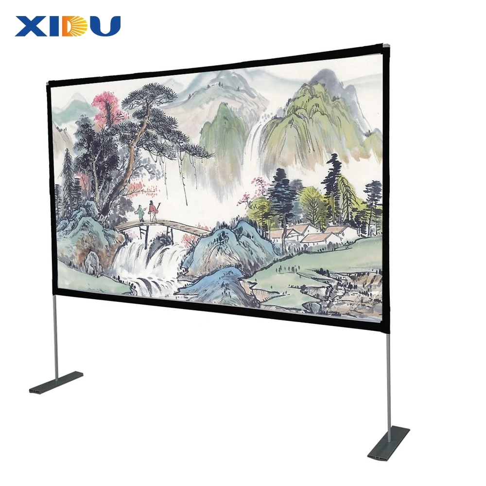 XIDU Portable Outdoor Foldable Projection Screen Alr Short Focus Double-Sided Rear Projection Projector Screens