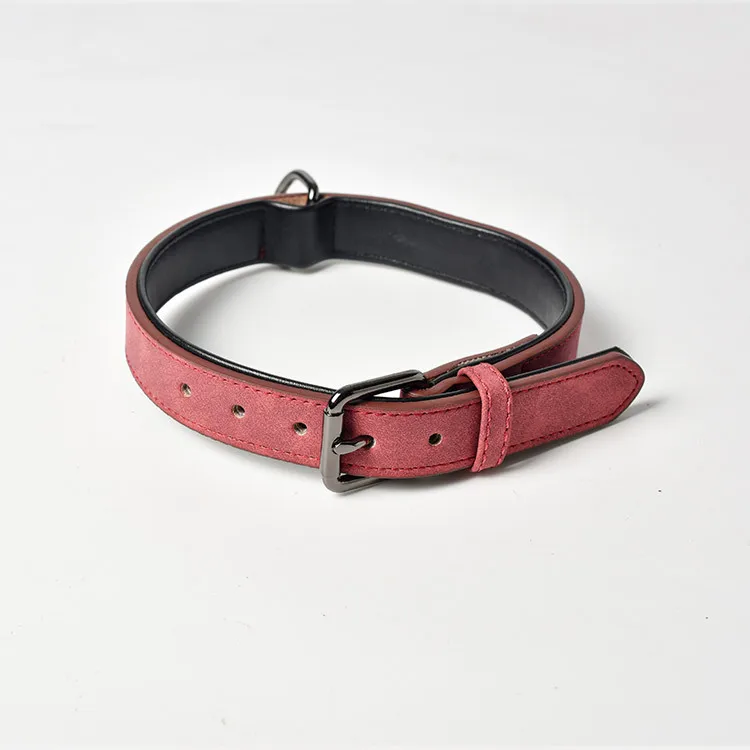 Collar De Perro Para Personalizar Customised Metal Buckle Vegan Pet Cuban Link Big Spike Dog Collar Leather