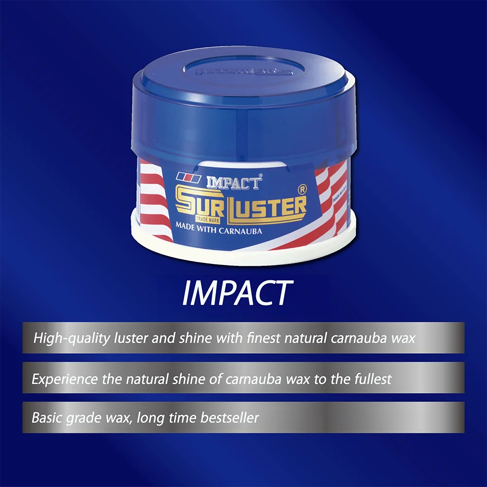 Natural carnauba good-use car paint after waxing and polishing care