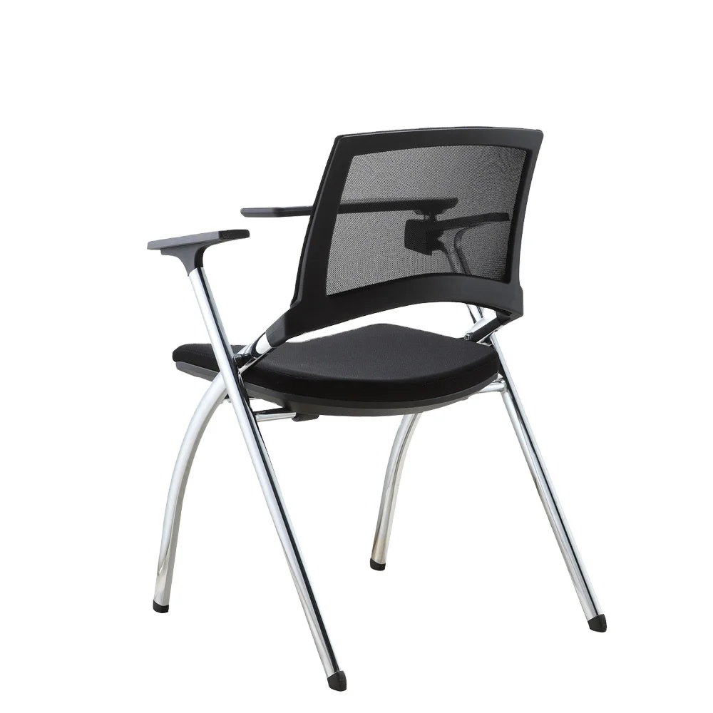 PP armrest classroom school student folding study chairs with writing pad