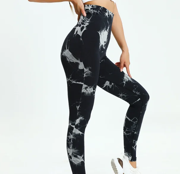 Hot Selling Tie dye Women fitness Workout Scrunch Leggings Seamless Sport Mujer Push Up Booty Pants Gym Sport wear leggings