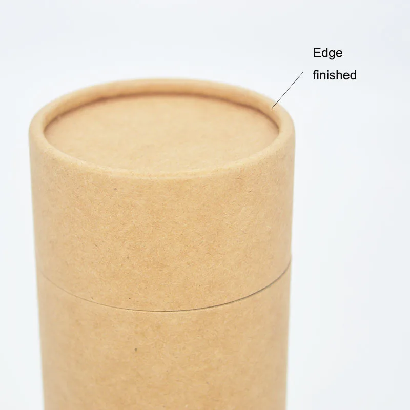 Round Paper Boxes Cylinder Boxes Kraft Paper Natural Brown Household Products Kraft Paper Box Lunch for Food  Telescope