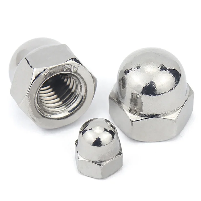 Stainless Steel 304 316 DIN1587 Hexagon Cap Nut Hex Domed Decorative Cap Nut Crown Hex Nut
