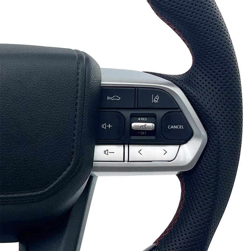 Black carbon fiber red marked leather handle semi perforated modified steering wheel for Toyota ZC-FT-YD-T1