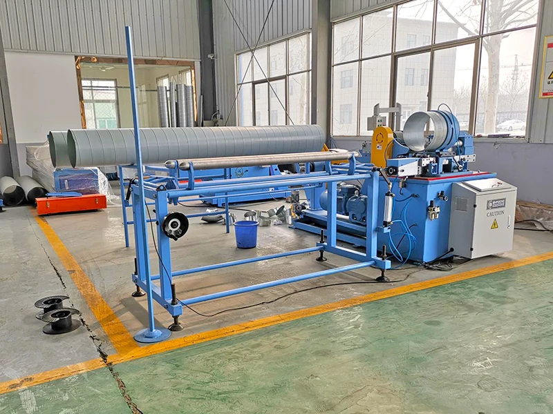 Galvanized sheet material air duct line 3 square tube forming machine