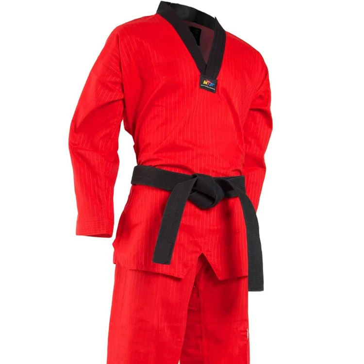 Blue black red white color taekwondo uniform TKD taekwondo dobok for men