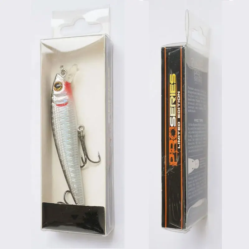 Пользовательский логотип ацетатная прозрачная подарочная витрина аксессуары рыболовная приманка упаковка Прозрачный Pet Pp Pvc приманки прозрачная пластиковая коробка