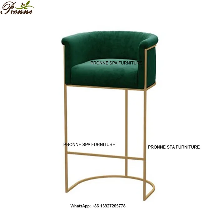 modern luxury bar furniture ins metal high bar chair/backrest high stool