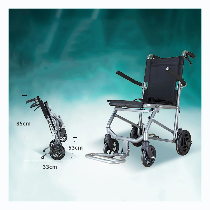 Alloy chrome-plated steel frame lightweight sillas de ruedas reclinables advanced manual wheelchair