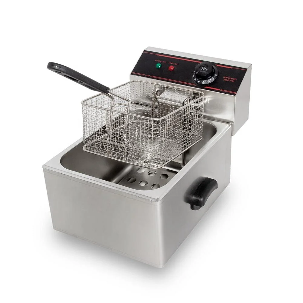 8L Electric Deep Oil Fryer with Plunger Microswitch French Fries Chicken Equipment Restaurant Equipment deep fryer