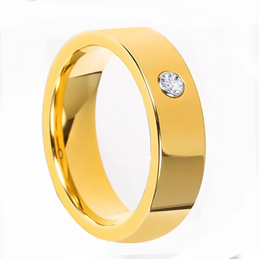 Модные ювелирные изделия из полированного вольфрама 18k брачное Золотое Кольцо обручальное кольцо для пары 2024