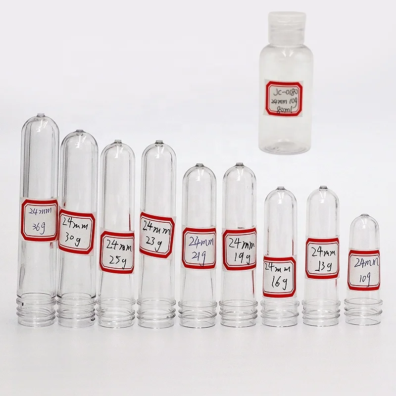 Complete specifications 24/410 plastic pet preform with 100% new material  pet preform manufacturers Cosmetic bottle preform