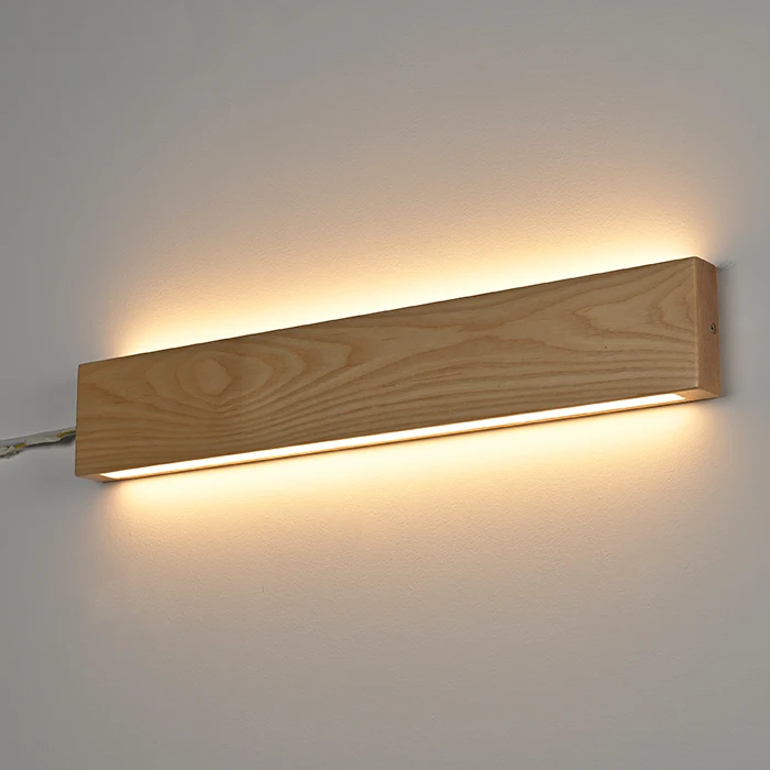 Wooden Night Lamp LED Modern Bedside Lamp with Double Side Lighting CE SAA RCM Certified