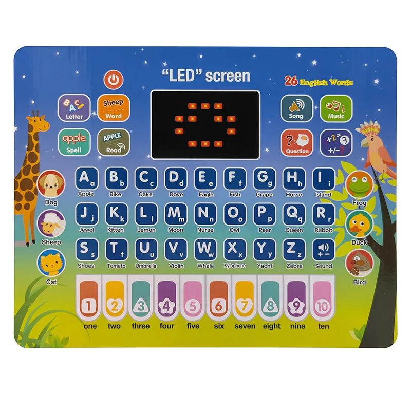 Led Screen Learning Toy Tablet Pad Computer Kids Toys Baby Talking Laptop Educational Toy Learning Machines Tablet For Kids