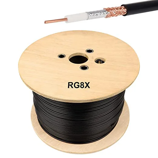 Factory direct sales high quality 15m coaxial cable RG8X with connector for signal communication