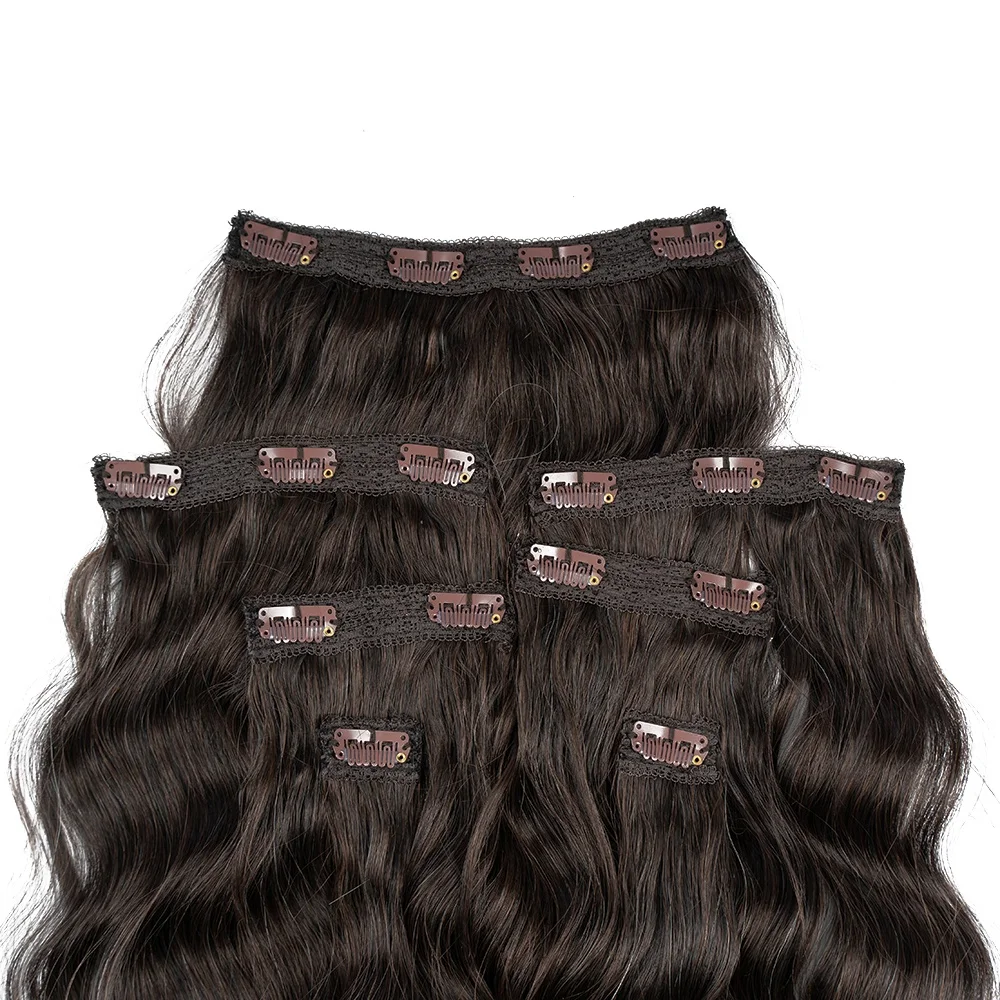 Noble virgin hair weave super silk straight bone straight 7 pieces 120 grams hair extension net 16 clip in human hair bundles