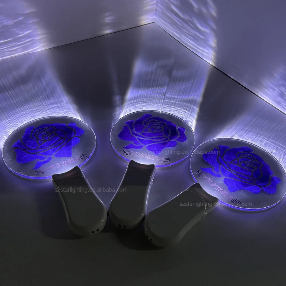 Kpop Custom Logo Brand Acrylic Lightstick Fans Cheer Handheld Wand LED Light Stick Glow In The Dark For Concert Events Sports