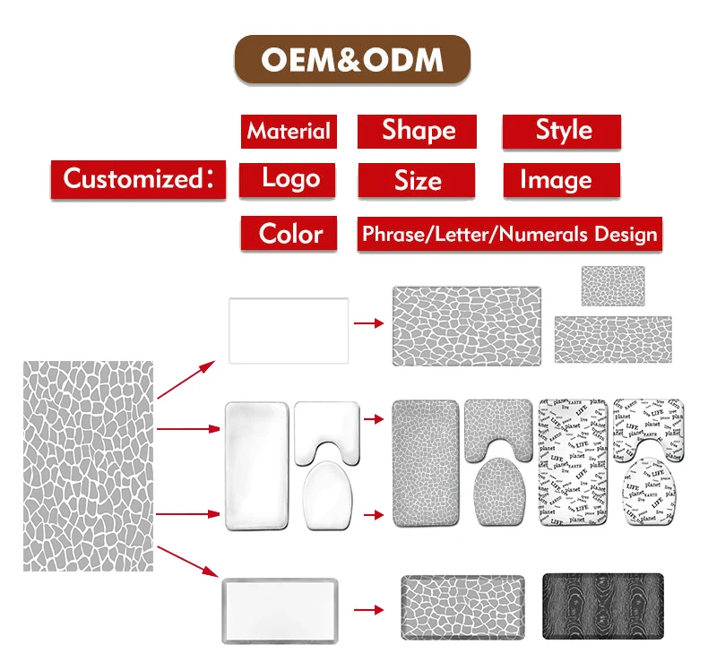 Bath Mat With Home Word Hotel Soft Anti-Slip Diatomite Absorbent Mat