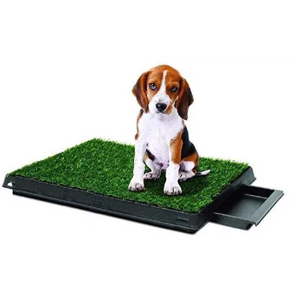 Hot selling Pet Supply Dog Pee Potty Pad, Bathroom Tinkle Artificial Grass Turf, Portable Potty Trainer with drawer
