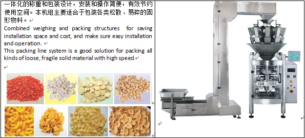 Автоматическая упаковочная машина для пищевых продуктов, производственная линия, конвейерная весовая упаковочная машина