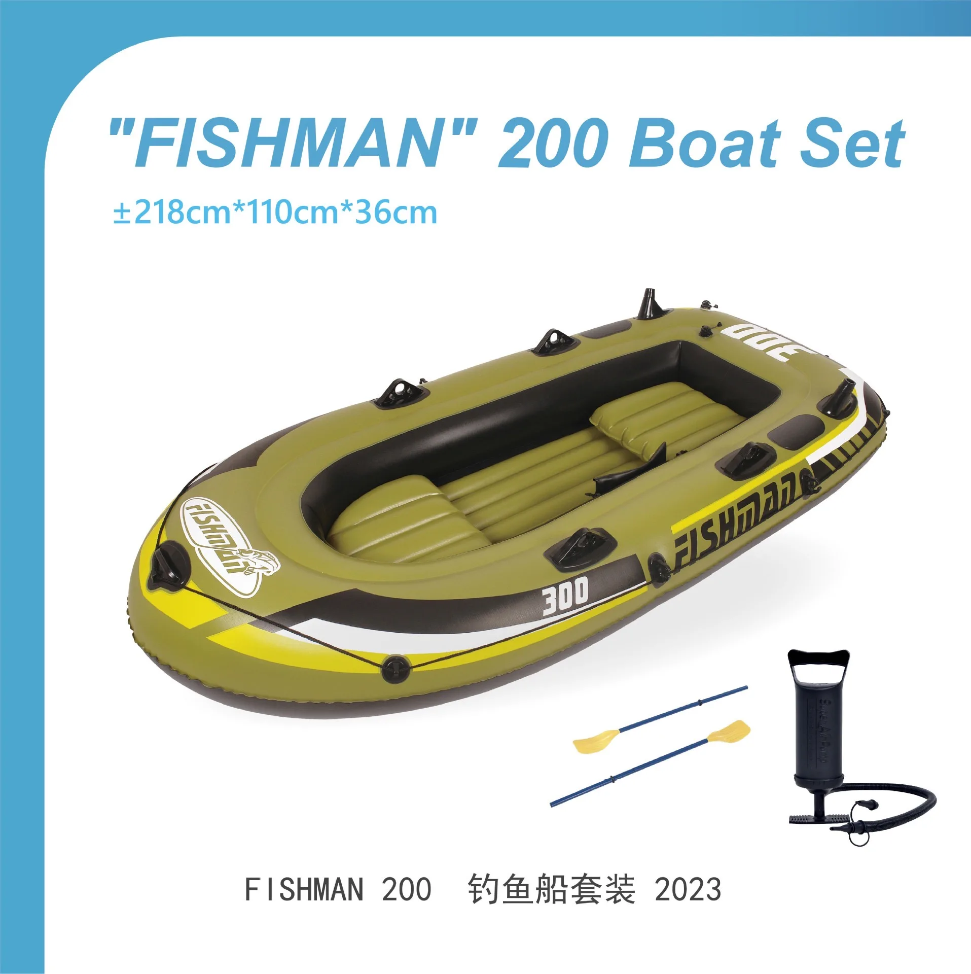 Inflatable fishing boat 3 people folding kayaks Rubber boats hovercraft
