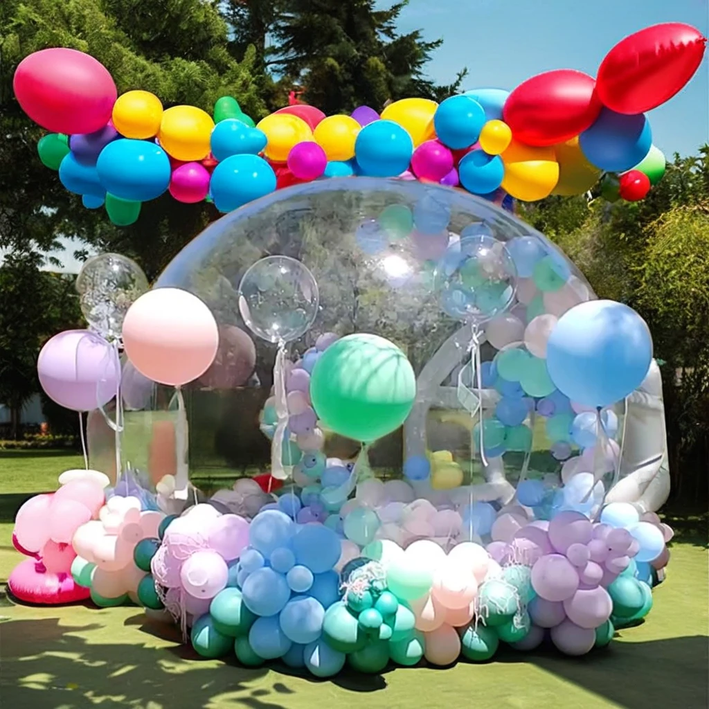 AOYU Transparent PVC Outdoor Event Tent Infletable Bubble Tunnel Igloo Dome Snow Globe Type Air Balloon House Camping Party Use
