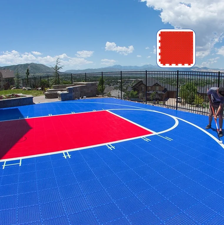 wholesale modular sports flooring for futsal/soccer court easy install 3x3 sports flooring multi purpost basketball flooring