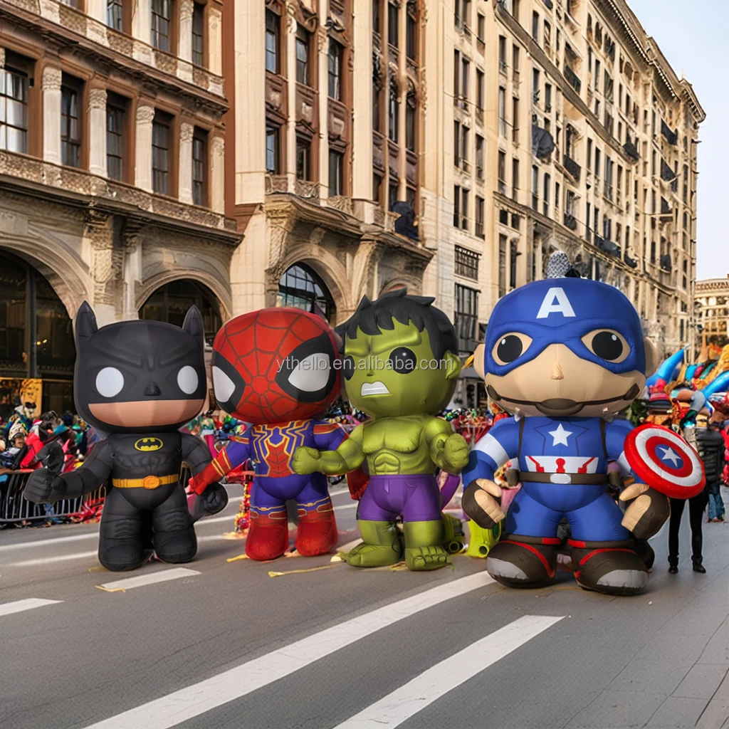 Parade Performance Inflatable Walking Cartoon Charater Costume Inflatable Hero Costume