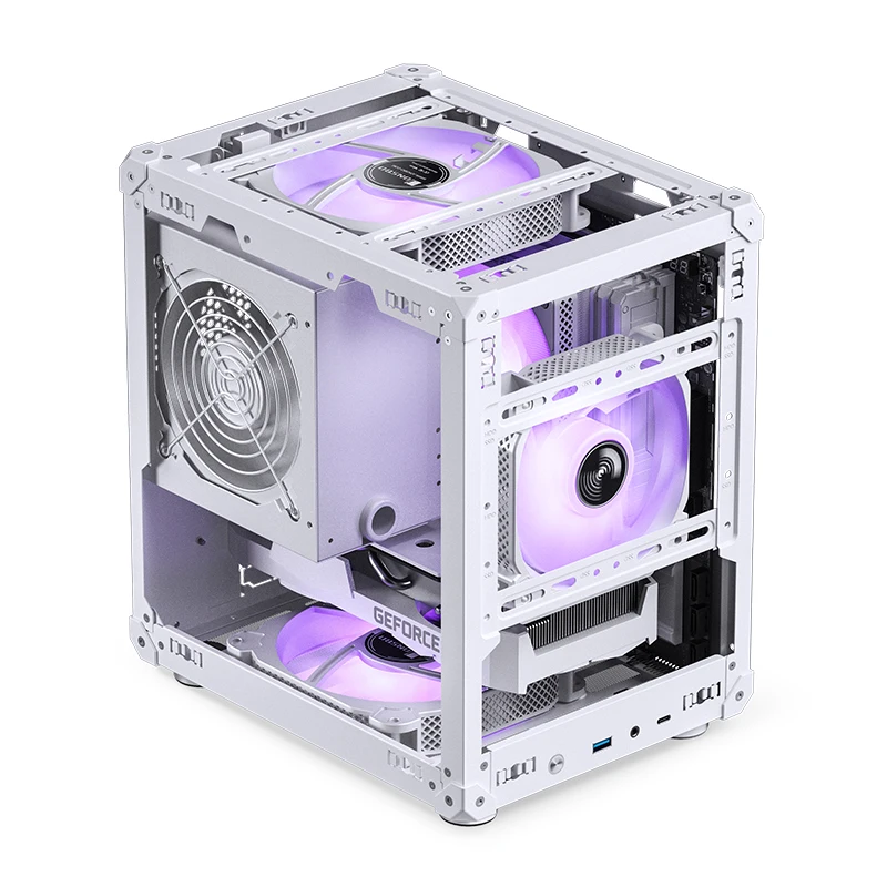 Top Computer Case C6 White RGB MicroATX PC Gaming CASE mobile case
