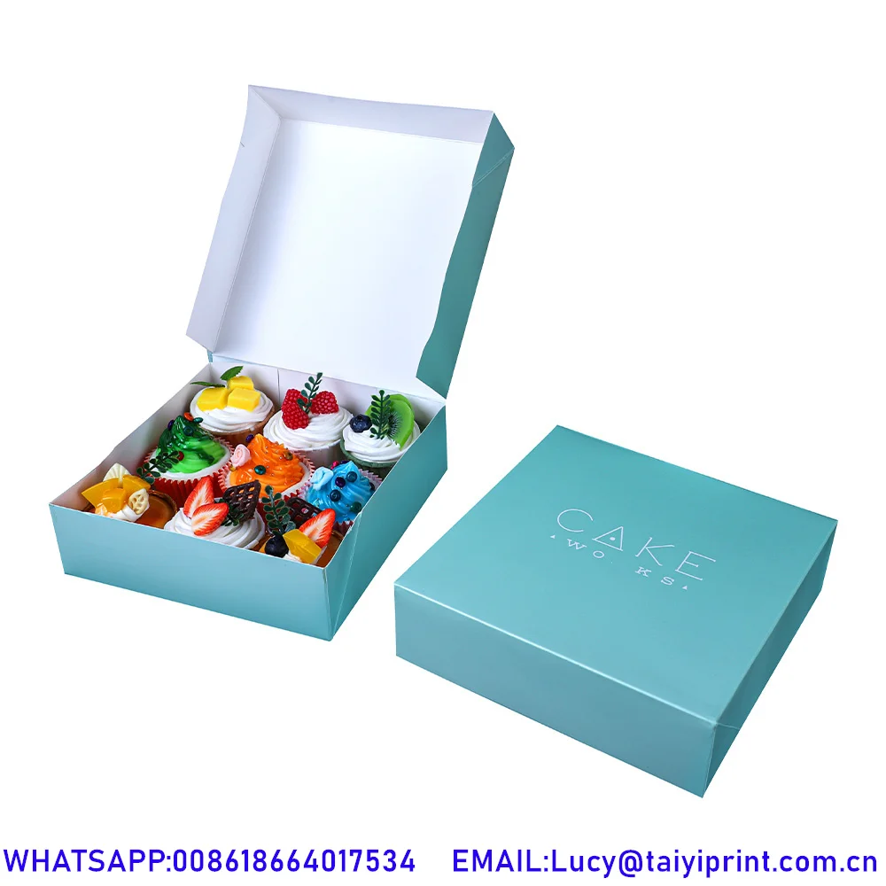 Box Cupcakes Cookie And Cake Box Transparent Safe Delivery Gift Cupcakes Pops Roll Packaging Pink Individual Cake Boxes