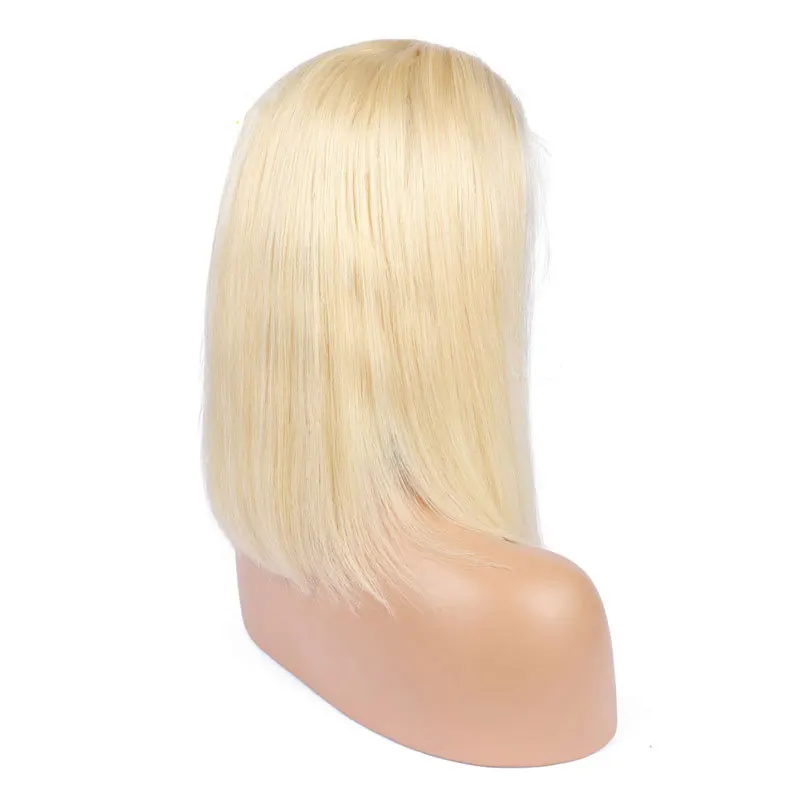 LINDAL 100 dropshipping lace brazilian remy raw hair wholesale 13x4 blond lace front 613 bob cheap virgin  human hair wig
