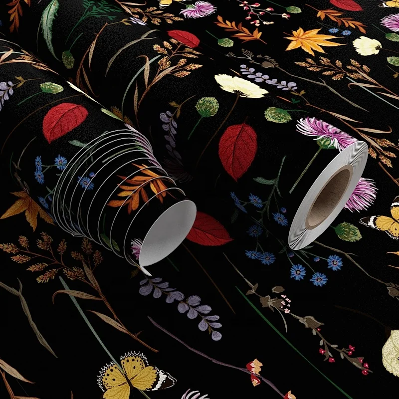 Diverse Designs Peel and Stick Washable PVC Wallpaper Roll Wall Sticker Decorations for Home Adhesive Wall Paper