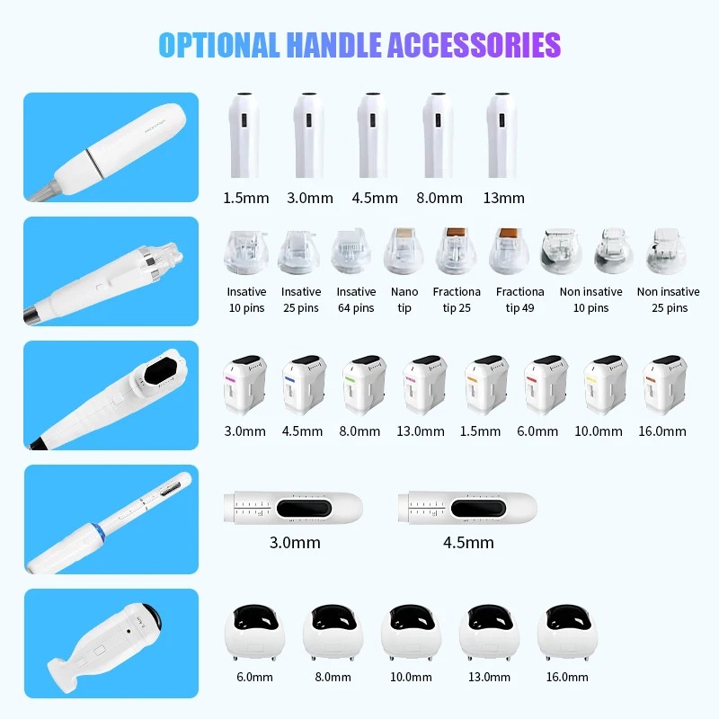 Multi functions neck face skin tighten wrinkle removal body slim  6 in 1 Hi machine  fu with rf microneedle vaginal lipo vmax