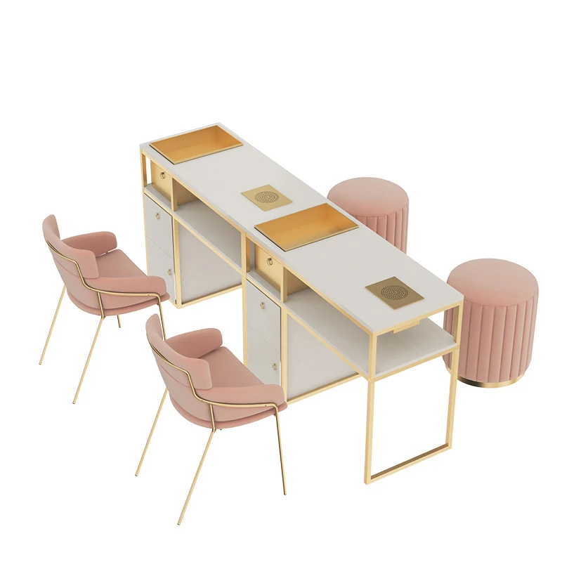 Professional Modern Popular Salon Nail Tech Tables Nageltisch Manicure Station Manicure Table And Chair Set Nail Art Table