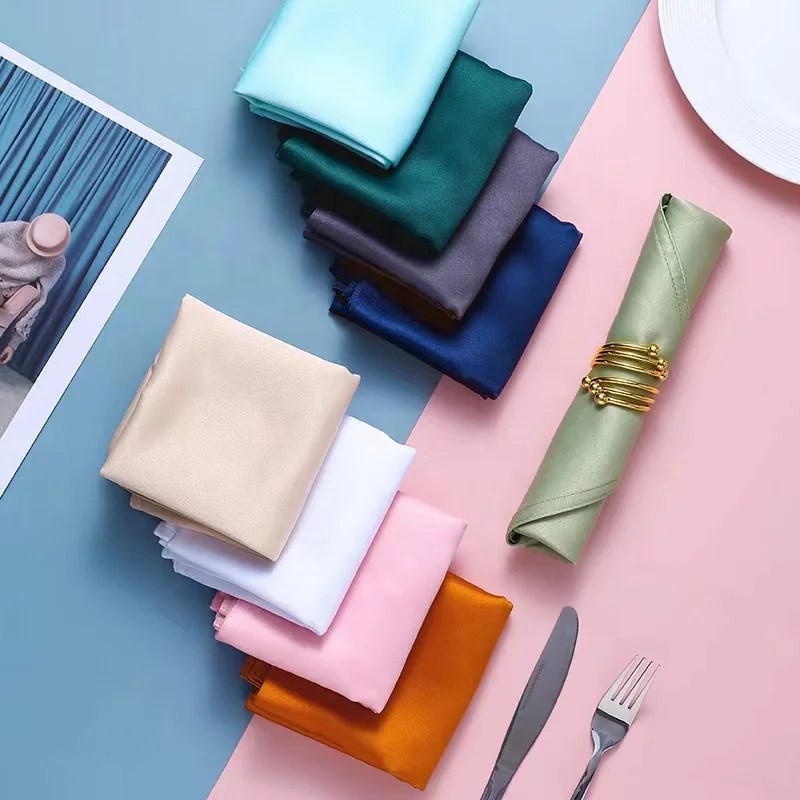 Reador wholesale 100% polyester fabric reusable wedding restaurant linen table napkin