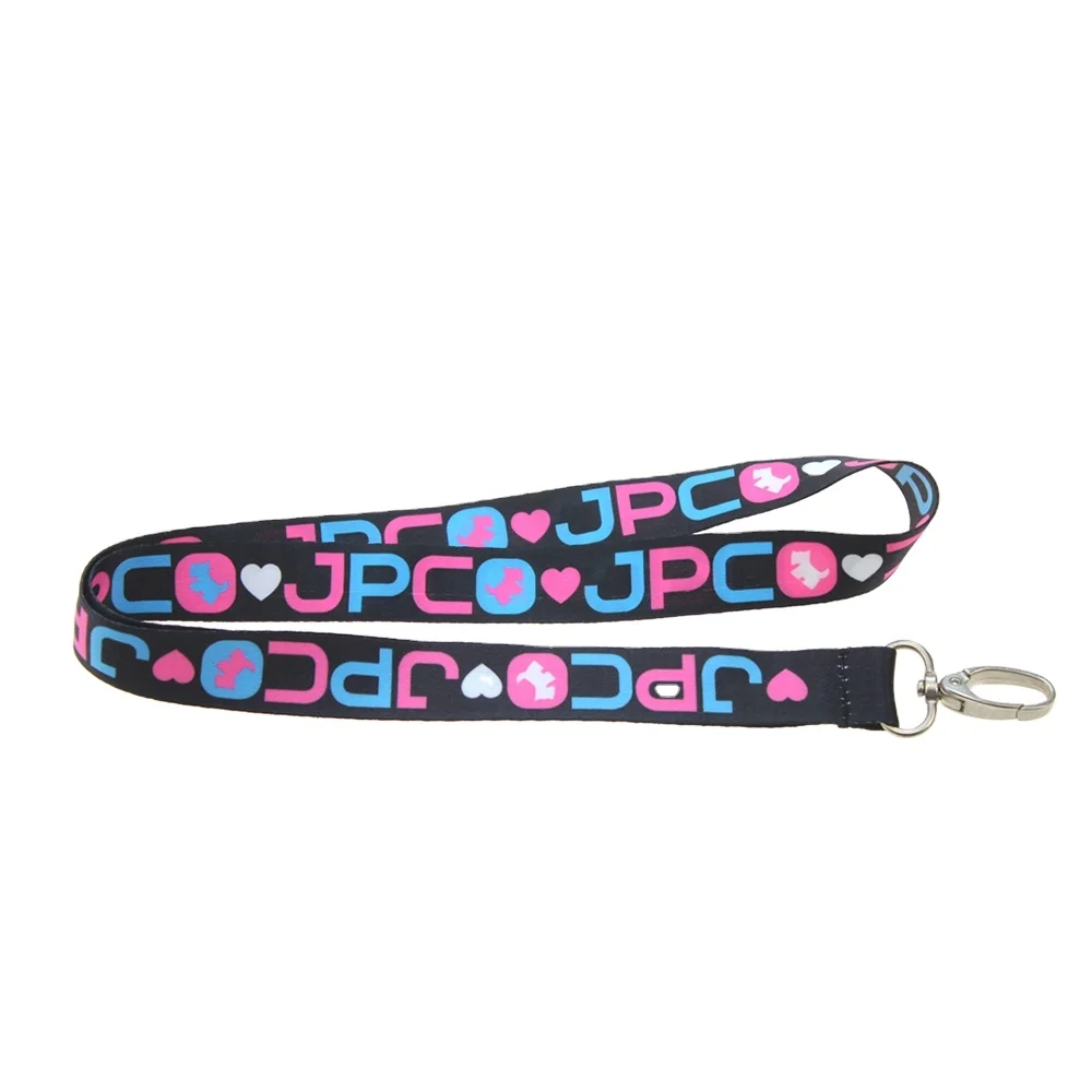Supply High Quality Personalized Custom Detachable Logo Silk Woven Embroidered Polyester Jacquard lanyard with Keyring