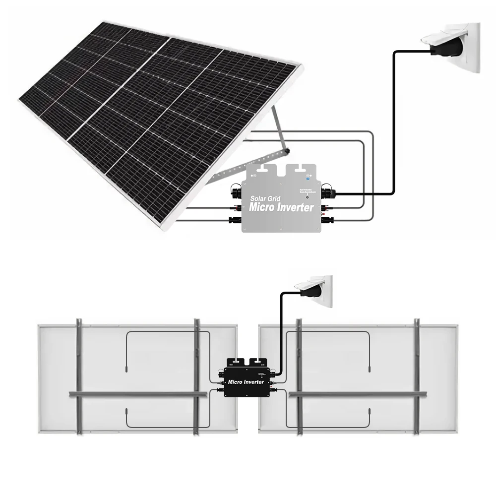 Home Use On Grid Solar Micro Inverter GT700W 800W 1000Watt Plug And Play Grid Tied Micro Inverters Cheap Price