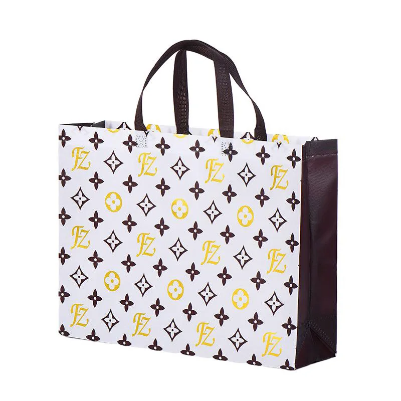 Wholesale Price Custom Printed Recycle Reusable holographic silver PP Laminated Non Woven tote Shopping Bag
