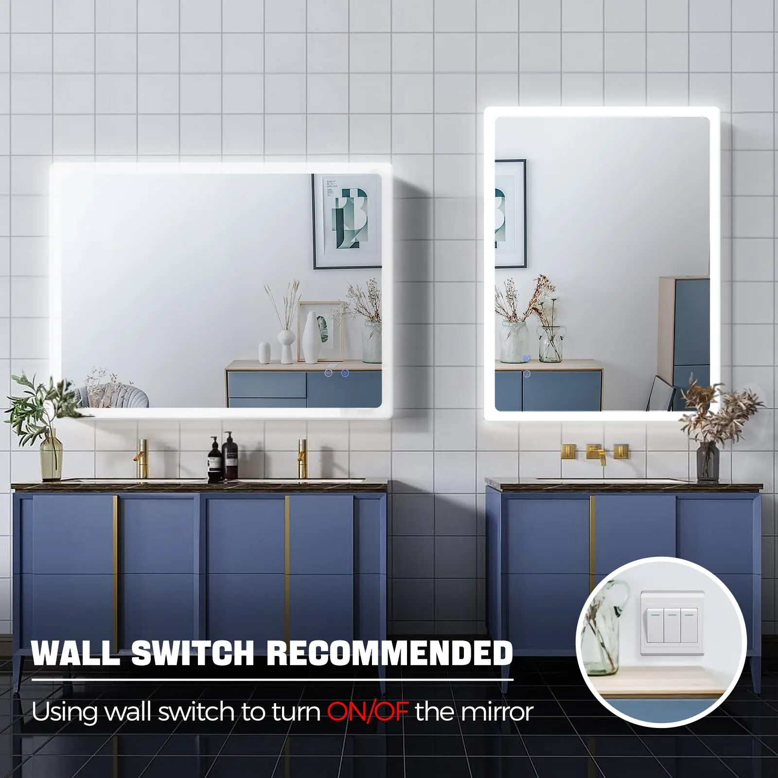 Customized Home Hotel Espejo Modern Anti-fog Lighted Led Mirrors Wholesale,mirror With Light