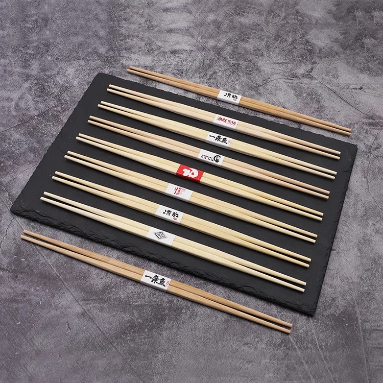 custom double ended disposable sushi restaurant chopsticks personalised paper wrapped japanese luxury chopsticks