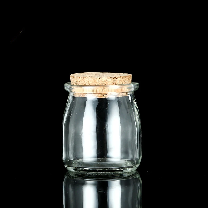 Clear Glass Bottle with Cork for Decoration