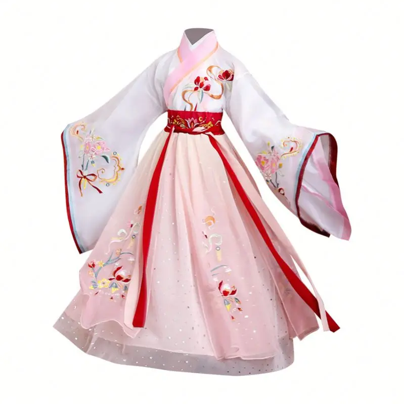 Girl Hanful Children Hanfu Wholesale Chinese Traditional Cloting Yiwu Oem Kid Tang Suit Outfits Children Hanfu For Little Girl