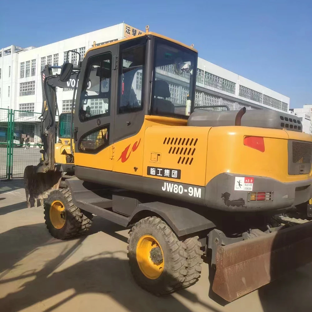 90% New Used Lingong JW80-PM Wheel  Excavator For Sales Used Wheelr Type  Digger Running 393 Hour