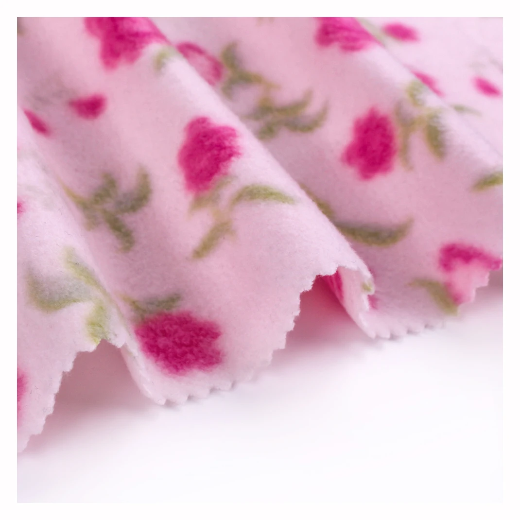 Polar Fleece 100% Polyester Printed Knitted Anti-pilling Winter Micro Polar Fleece for Garments Home textile Blanket Jacket