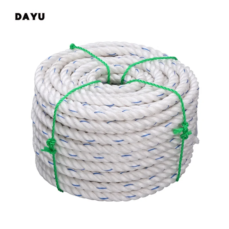 Polypropylene PP danline 3 /4 strands twisted PP floating rope for fishing net pp rope
