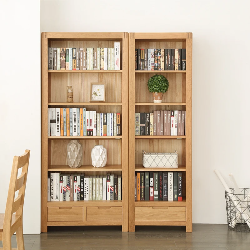 Home Furniture Study room solid OAK wood book organizer display bookshelf book case