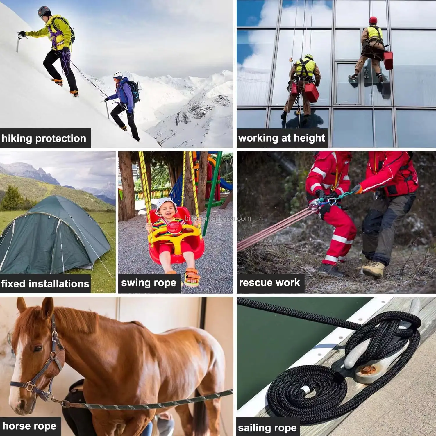 2024 nylon66 rope multipurpose flagline rope, uv shock absoroption ideal use for camping, clothesline