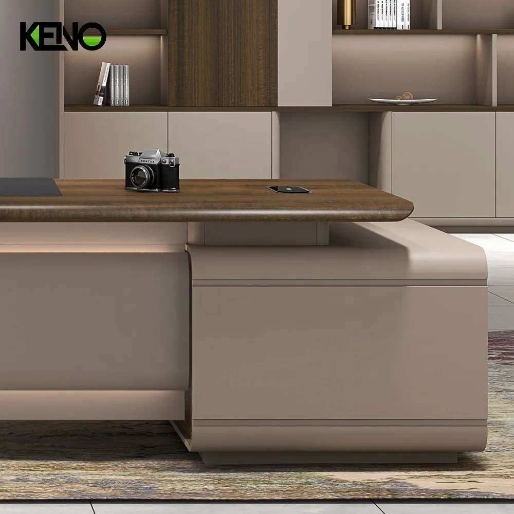 Boss Luxury Large Modern Mesa De Escritorio Foshan Black Office Work President Table Complete Computer CEO Desk with Drawer