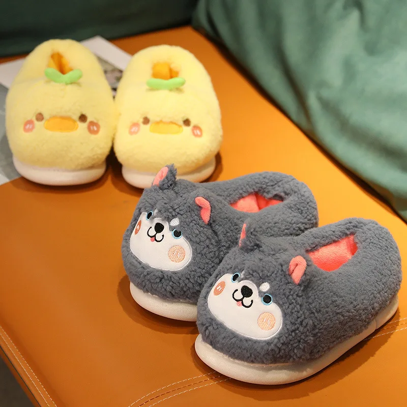 Cartoon Unicorn Bunny Plush Animal Dog Monster Slippers Autumn Winter Home Slipper Warm Floor Board Indoors Shoes