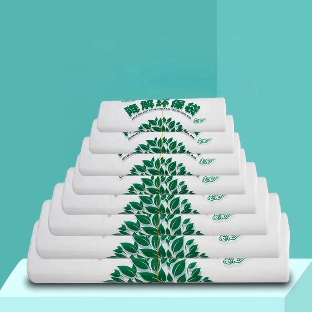 High quality recycle biodegradable compostable pla t-shirt vest carrier plastic shopping bags for supermarket